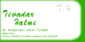 tivadar halmi business card